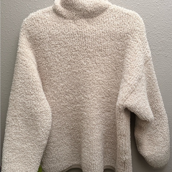 BNWOT Aerie Cream Teddy Quarter-Zip Jacket - Picture 6 of 7